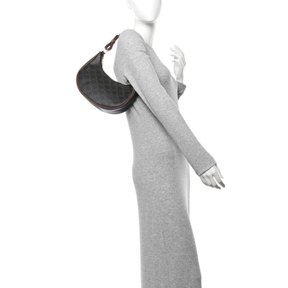 Celine Triomphe Canvas Calfskin Ava Shoulder Bag Tan 2 of 15