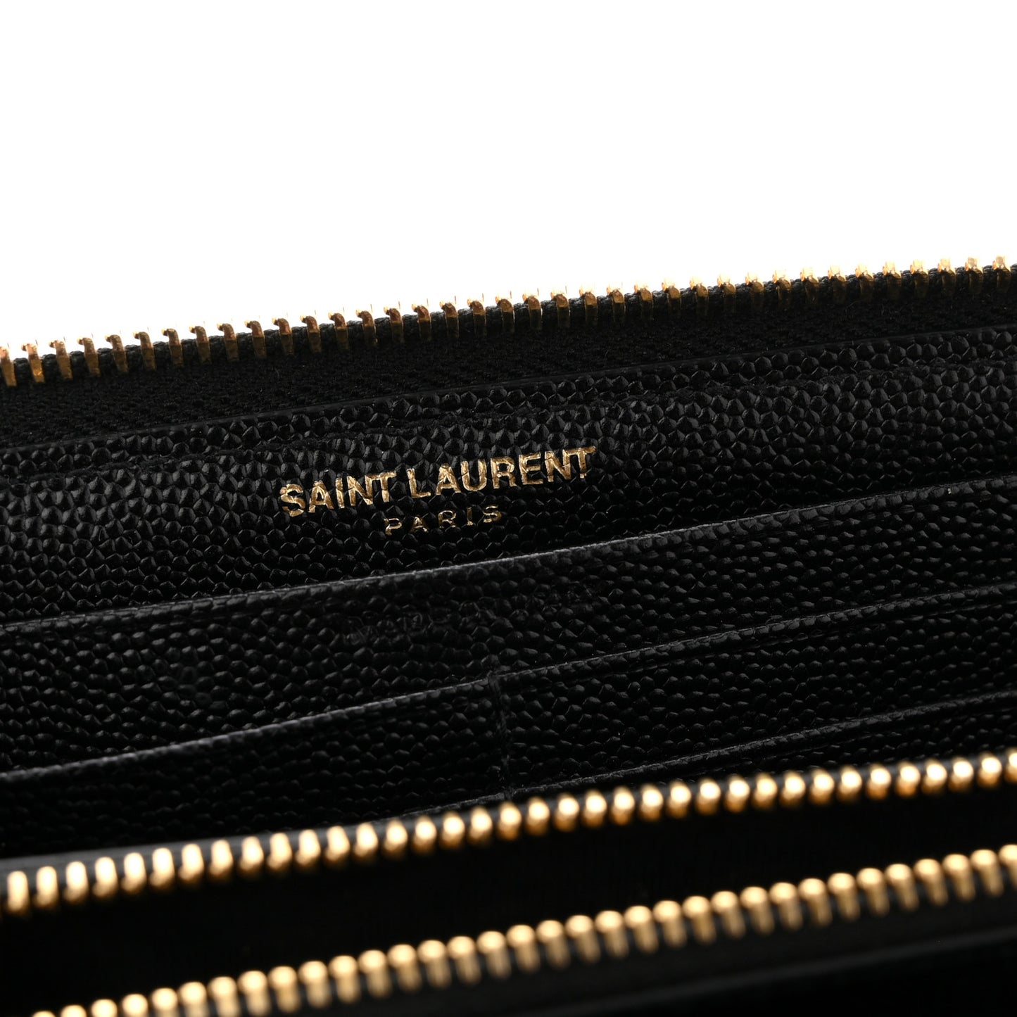 Grain De Poudre Matelasse Chevron Monogram Zip Around Wallet Black