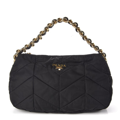 Prada Tessuto Nylon Chevron Bag Black 1 of 11
