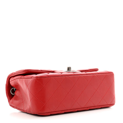 Chanel Lambskin Quilted Mini Rectangular Flap Red 4 of 9