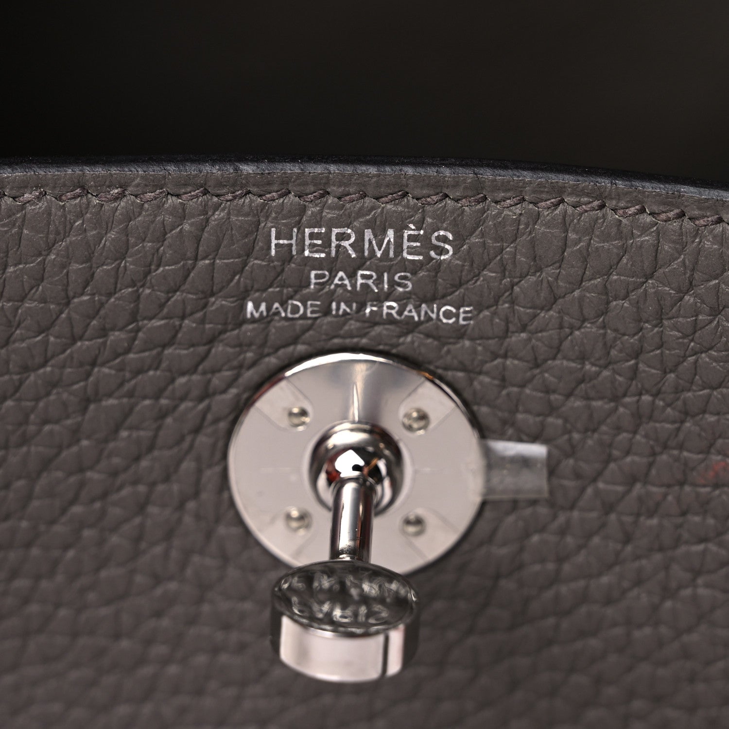 Hermes Taurillon Clemence Mini Lindy 20 Etain 6 of 16