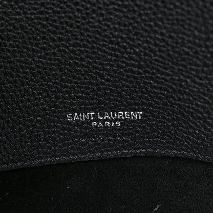 Saint Laurent Grained Calfskin Medium Souple Sac De Jour Black 5 of 8