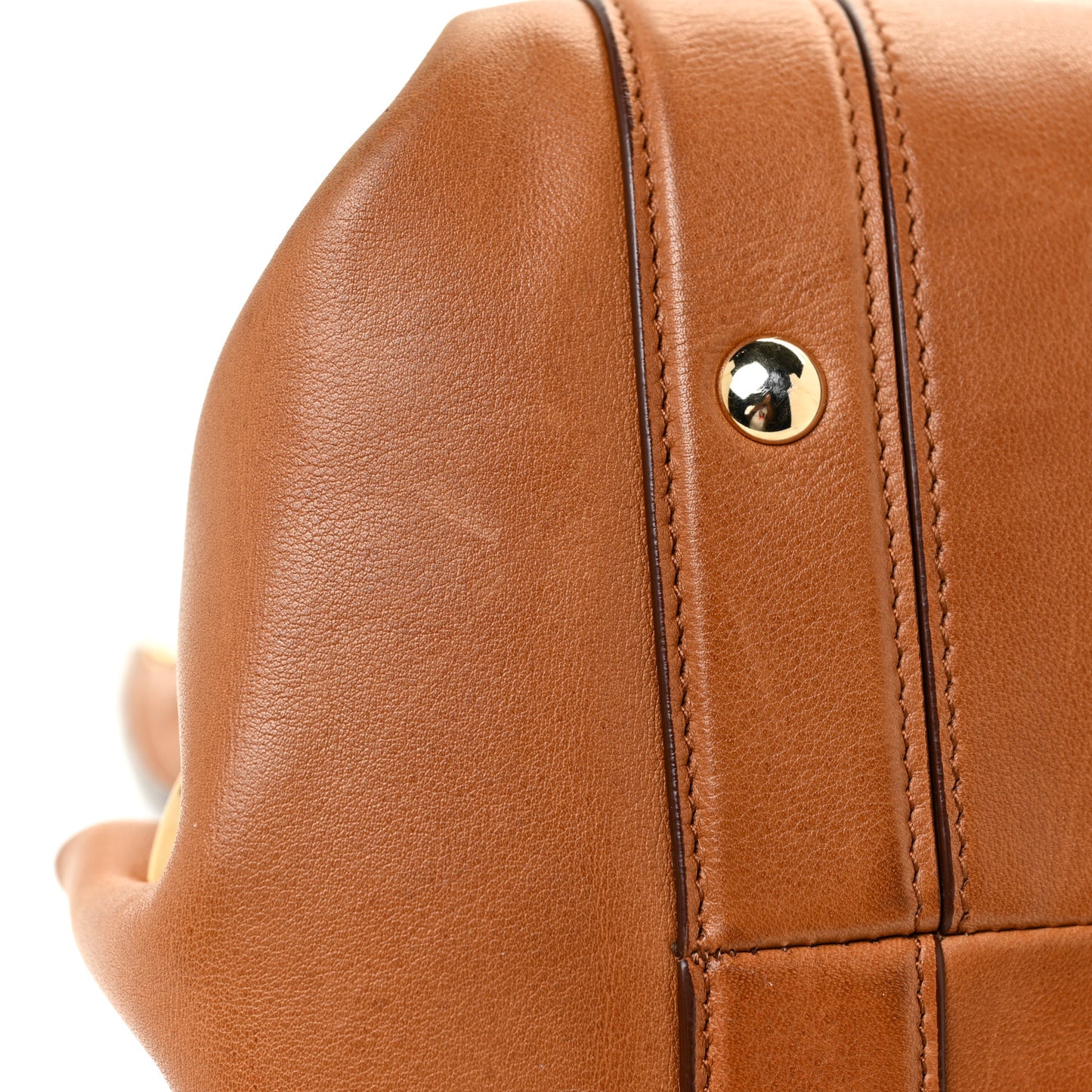 Calfskin Suzanna Gancini Satchel Brown