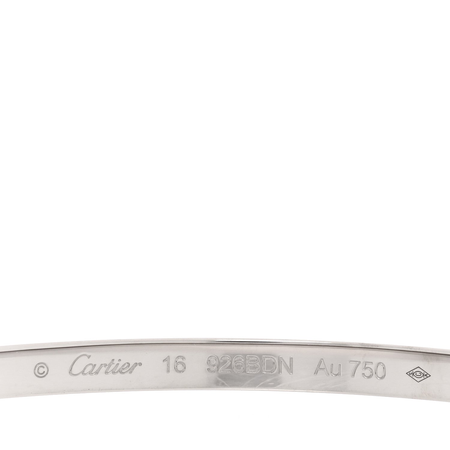 Cartier 18K White Gold Small LOVE Bracelet 16 4 of 7