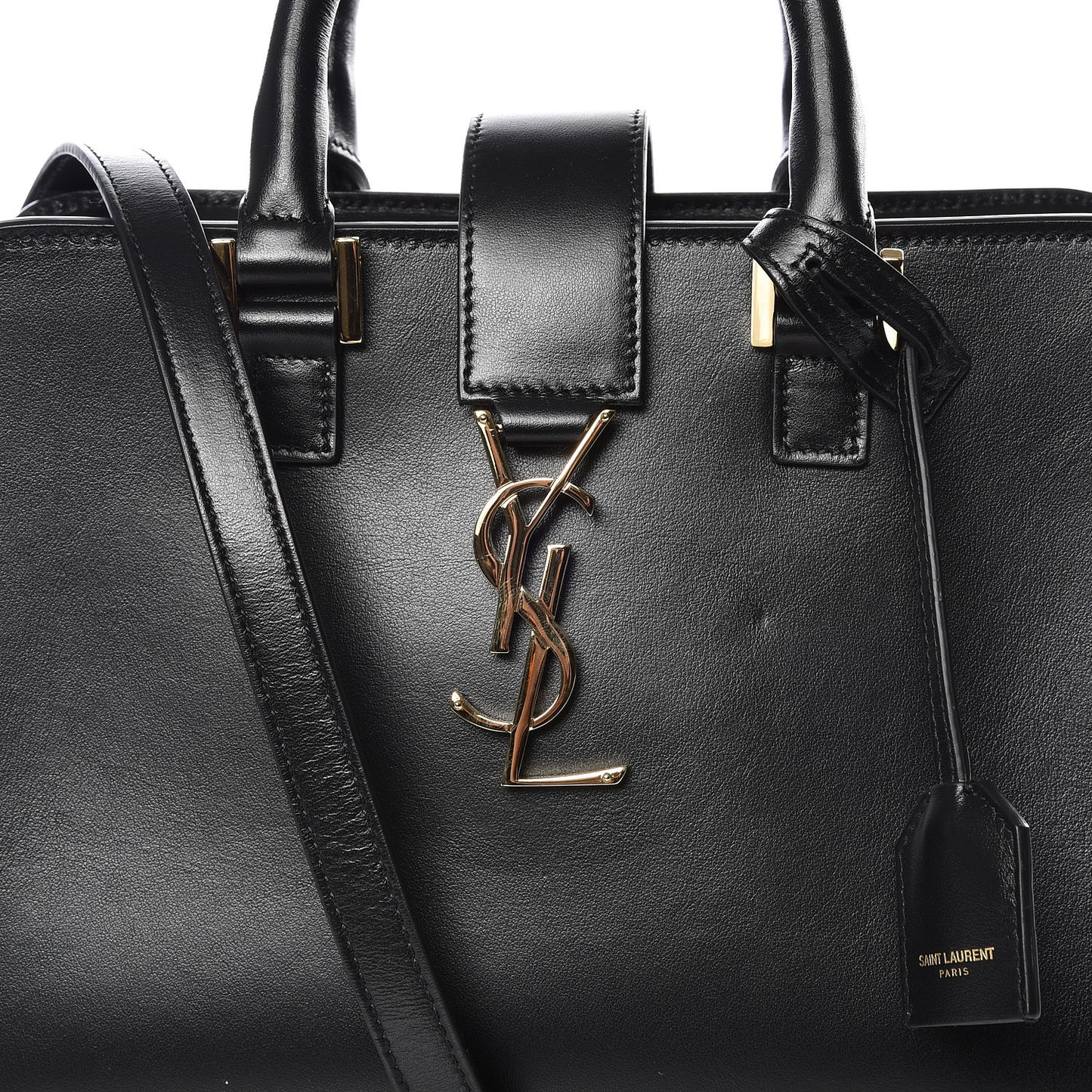 Calfskin Monogram Baby Cabas Black