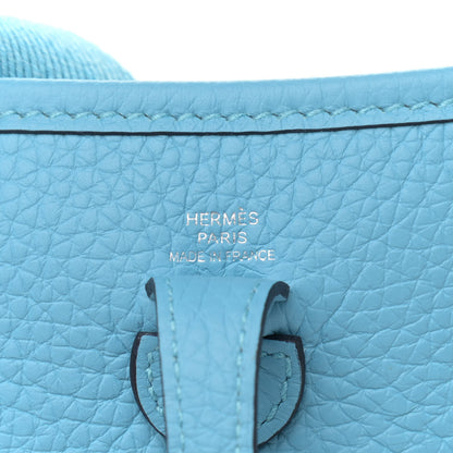 Hermes Taurillon Clemence Evelyne TPM Bleu Du Nord 6 of 11