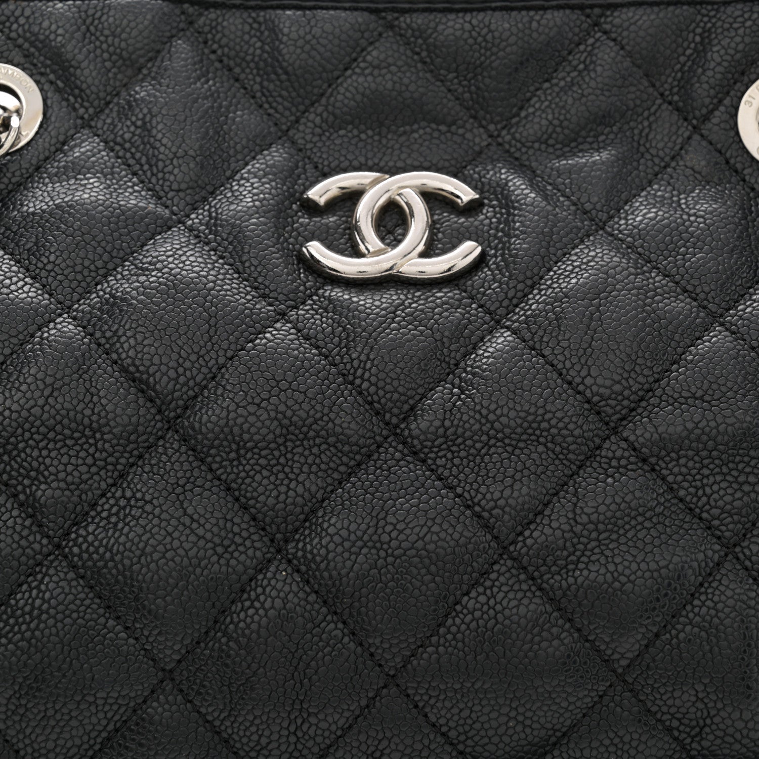 Chanel Caviar Quilted French Riviera Tote Black 8 of 20
