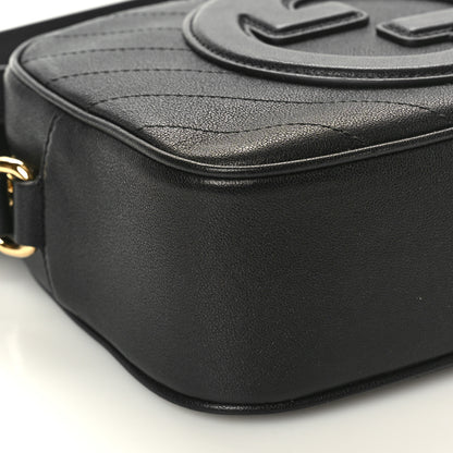 Gucci Sakai Be Green Calfskin Diagonal Stitched Small Blondie Shoulder Bag Black 9 of 10