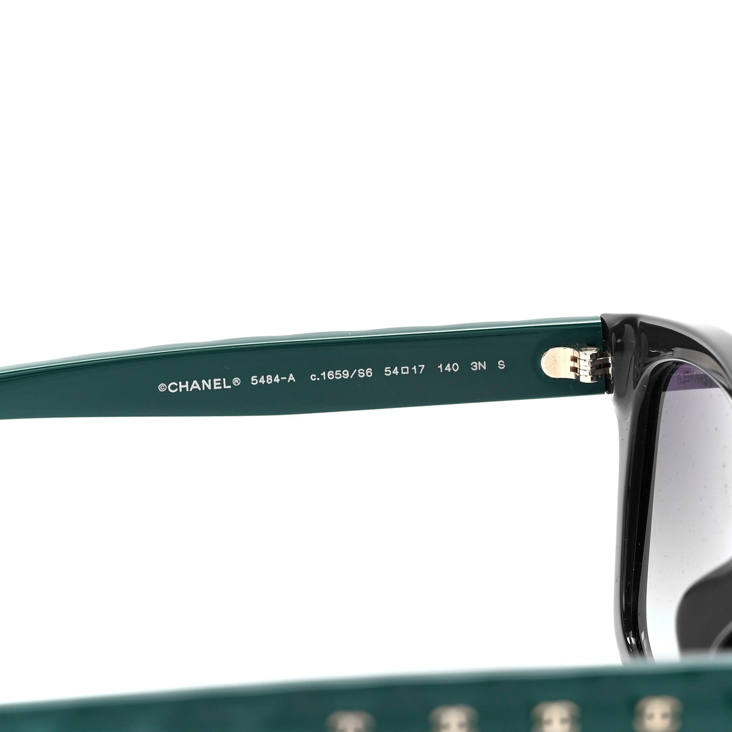 Acetate Quilted Square Sunglasses 5484-A Blue Green