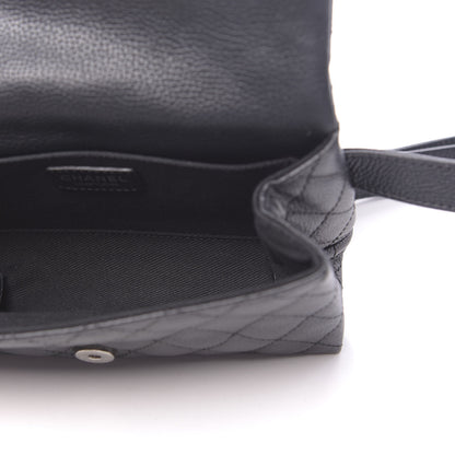 Chanel Grained Calfskin Quilted 2.55 Reissue Flap Belt Bag Clutch Black 5 of 13