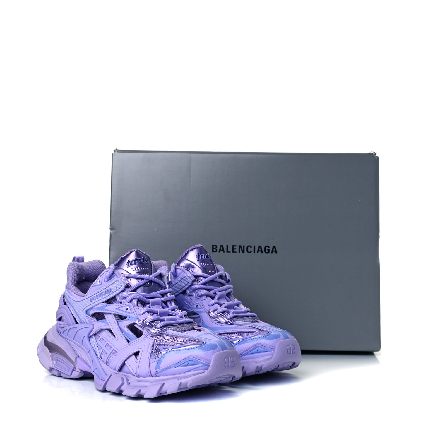 Rubber Mesh Full Color Womens Track.2 Open Sneakers 37 Lilac