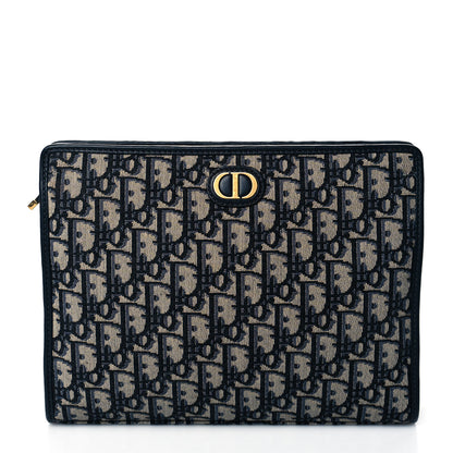 Christian Dior Oblique 30 Montaigne Pouch Blue 1 of 9
