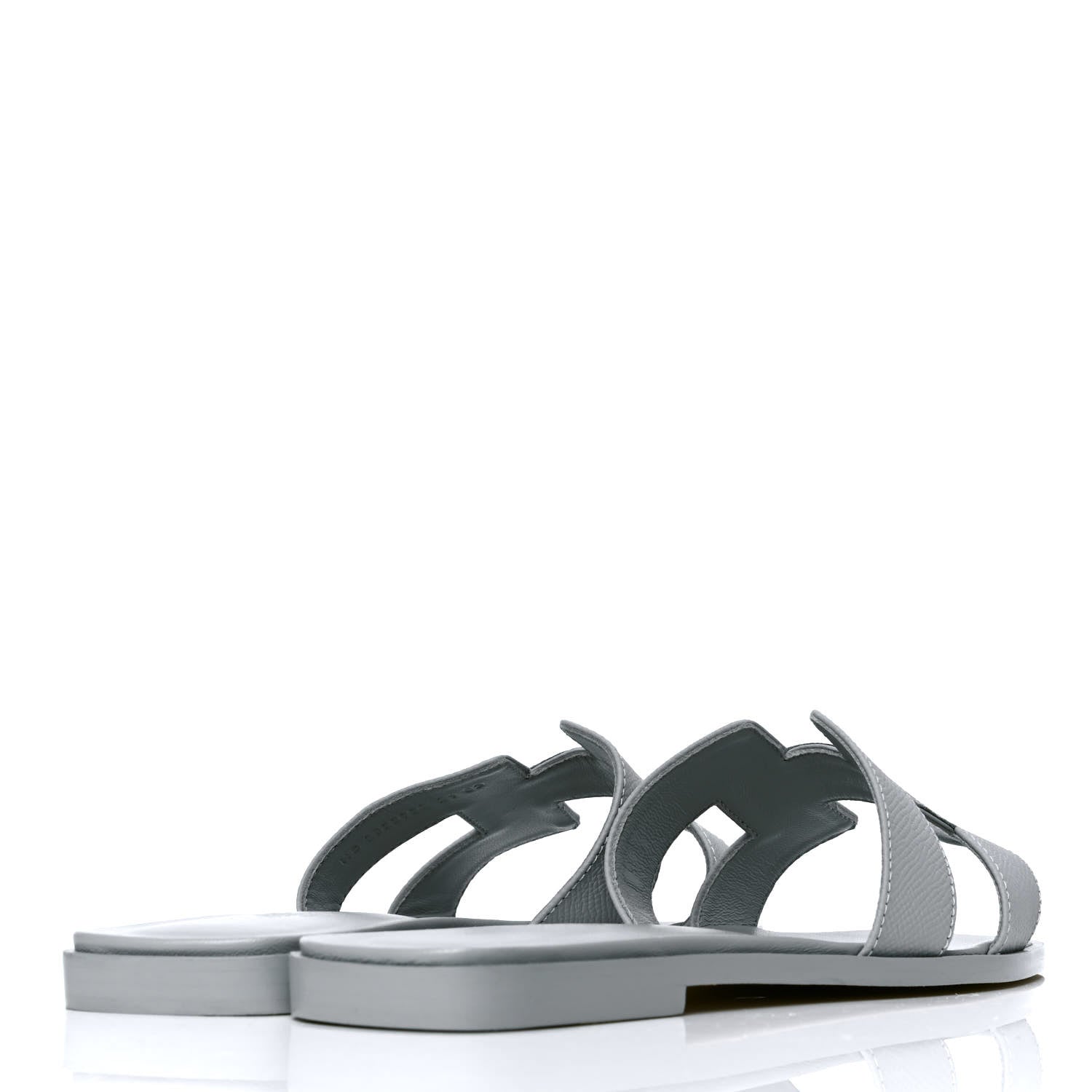 Hermes Epsom Oran Sandals 39 Bleu Glacier 3 of 5