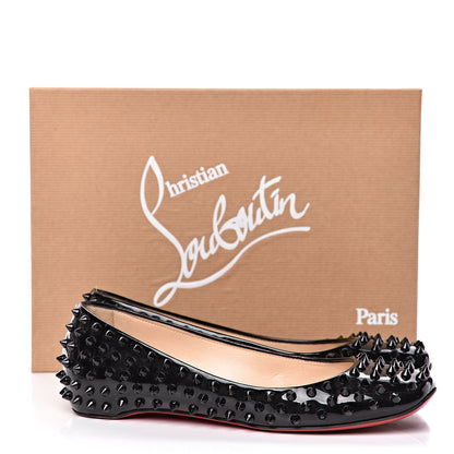 Christian Louboutin Patent Gozul Spikes Flats 37 Black 19 of 19