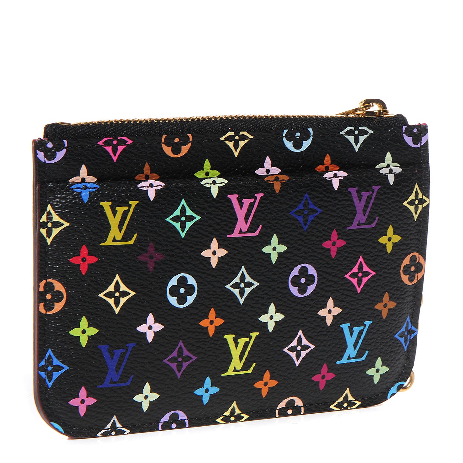 Louis Vuitton Monogram Multicolor Key Pouch Black Grenade 3 of 7