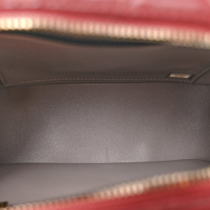 Chanel Snakeskin Calfskin Quilted Small Coco Curve Vanity Burgundy 5 of 14