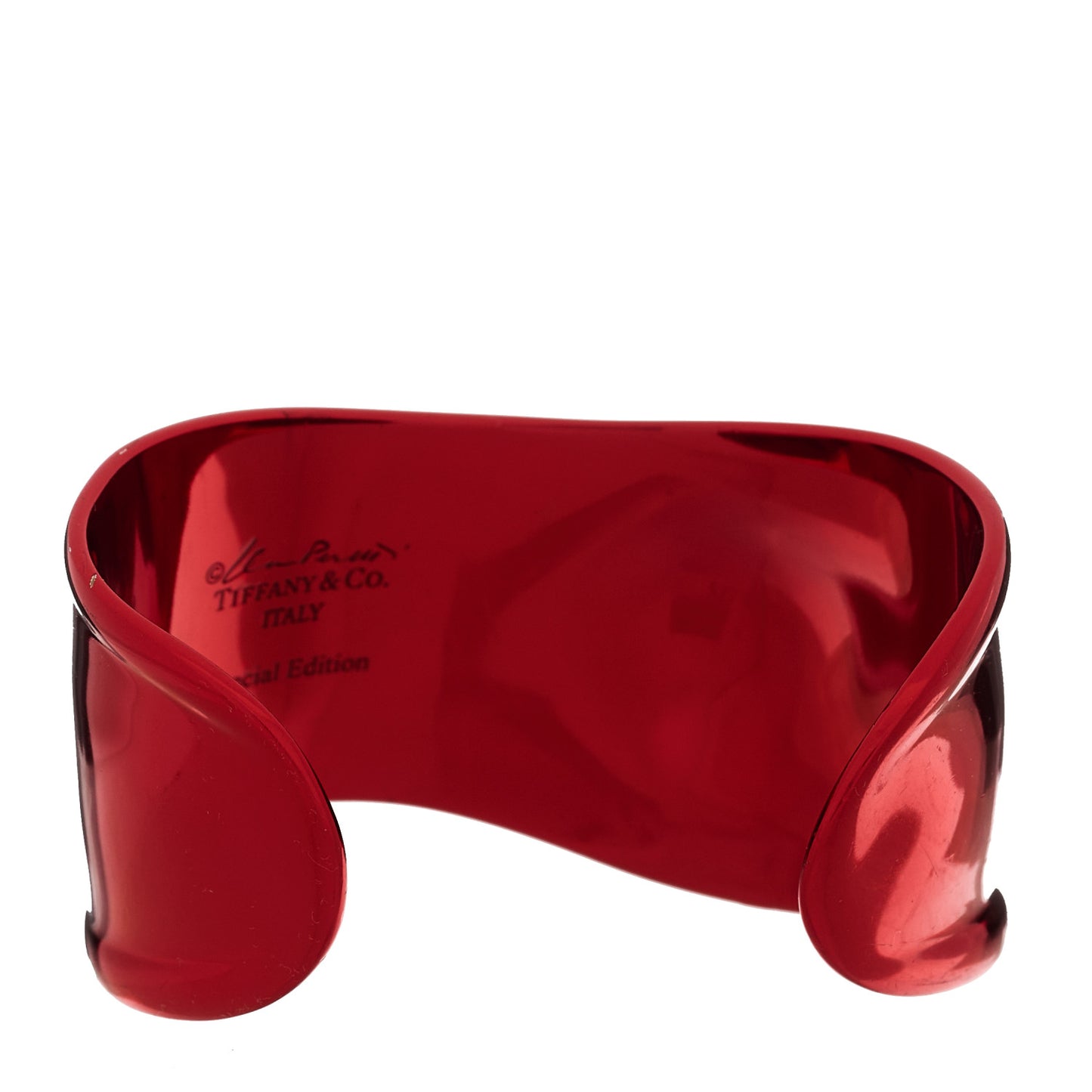 Copper Small Elsa Peretti Right Wrist Bone Cuff Bracelet Red
