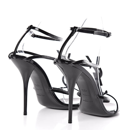 Saint Laurent Calfskin Cassandra 110 Ankle Strap Sandals 40.5 Black 4 of 10
