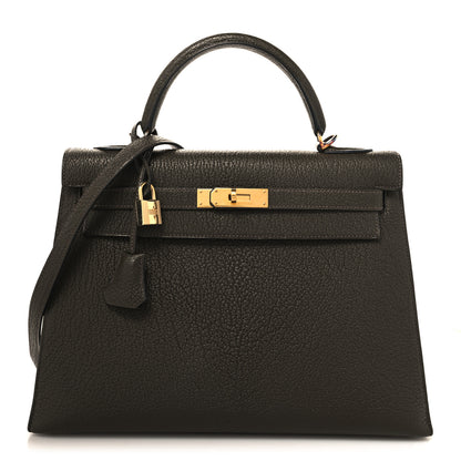 Hermes Chevre De Coromandel Kelly Sellier 32 Cocoan 1 of 14