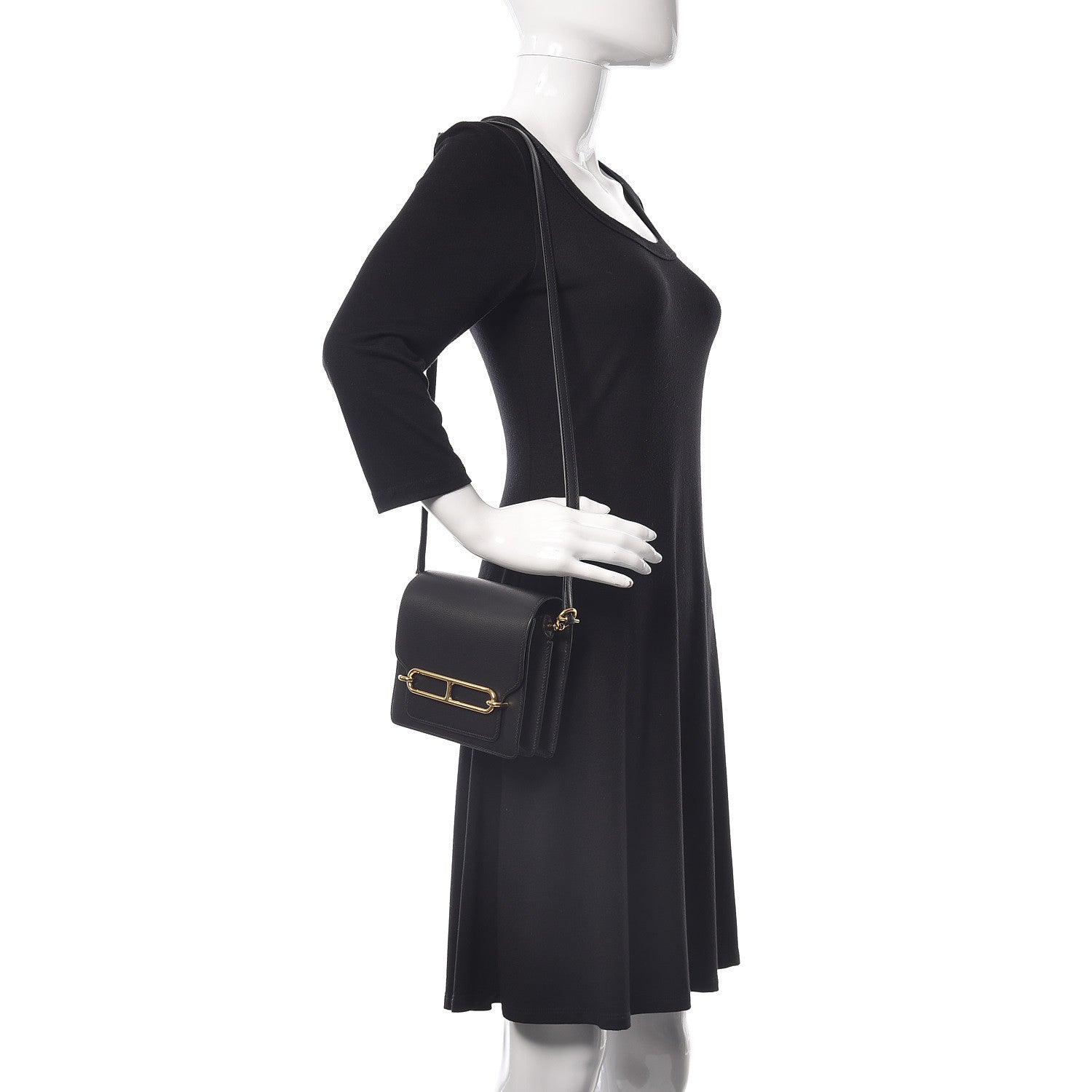 Hermes Evergrain Mini Sac Roulis Black 2 of 10