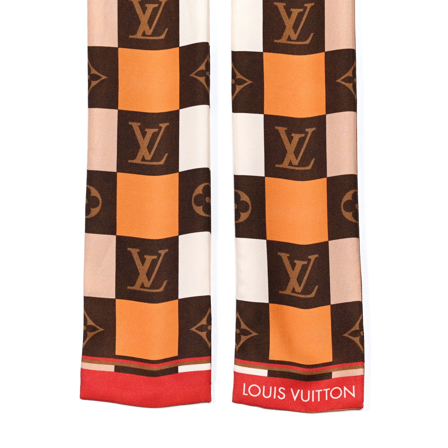 Louis Vuitton Silk Monogram Check Bandeau Beige 2 of 3