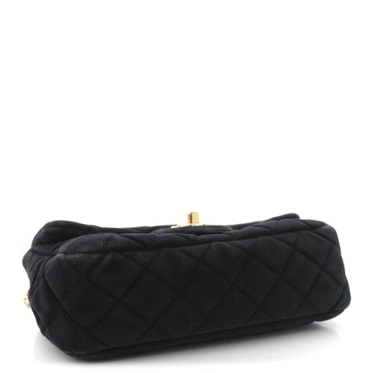 Chanel Velvet Quilted Mini Rectangular Pearl Crush Flap Black 4 of 13
