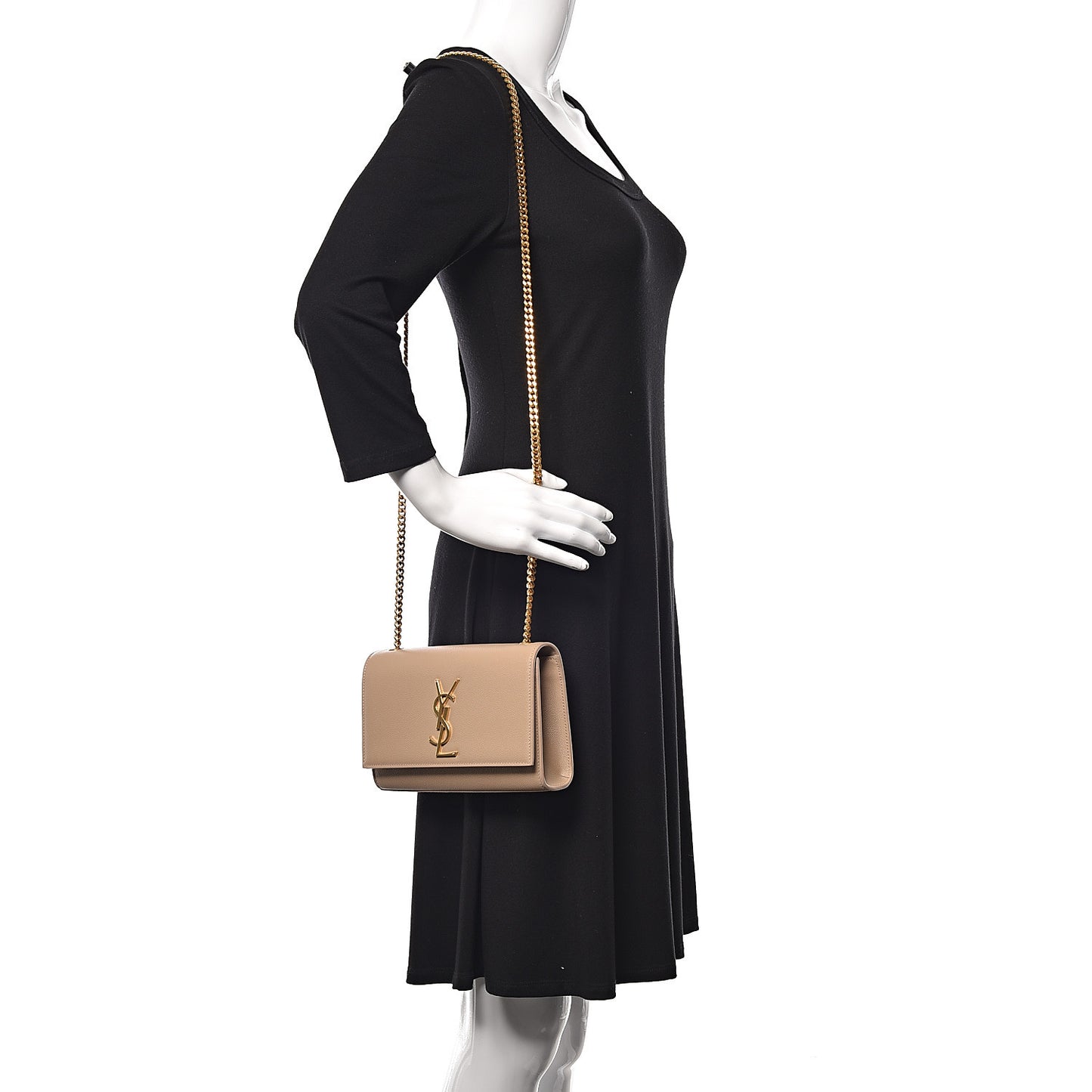 Grain De Poudre Small Monogram Kate Satchel Nude Powder