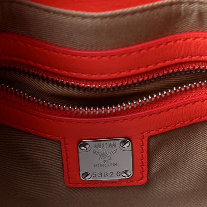 MCM Calfskin Ottomar Essential Crossbody Bag Hot Coral 6 of 9