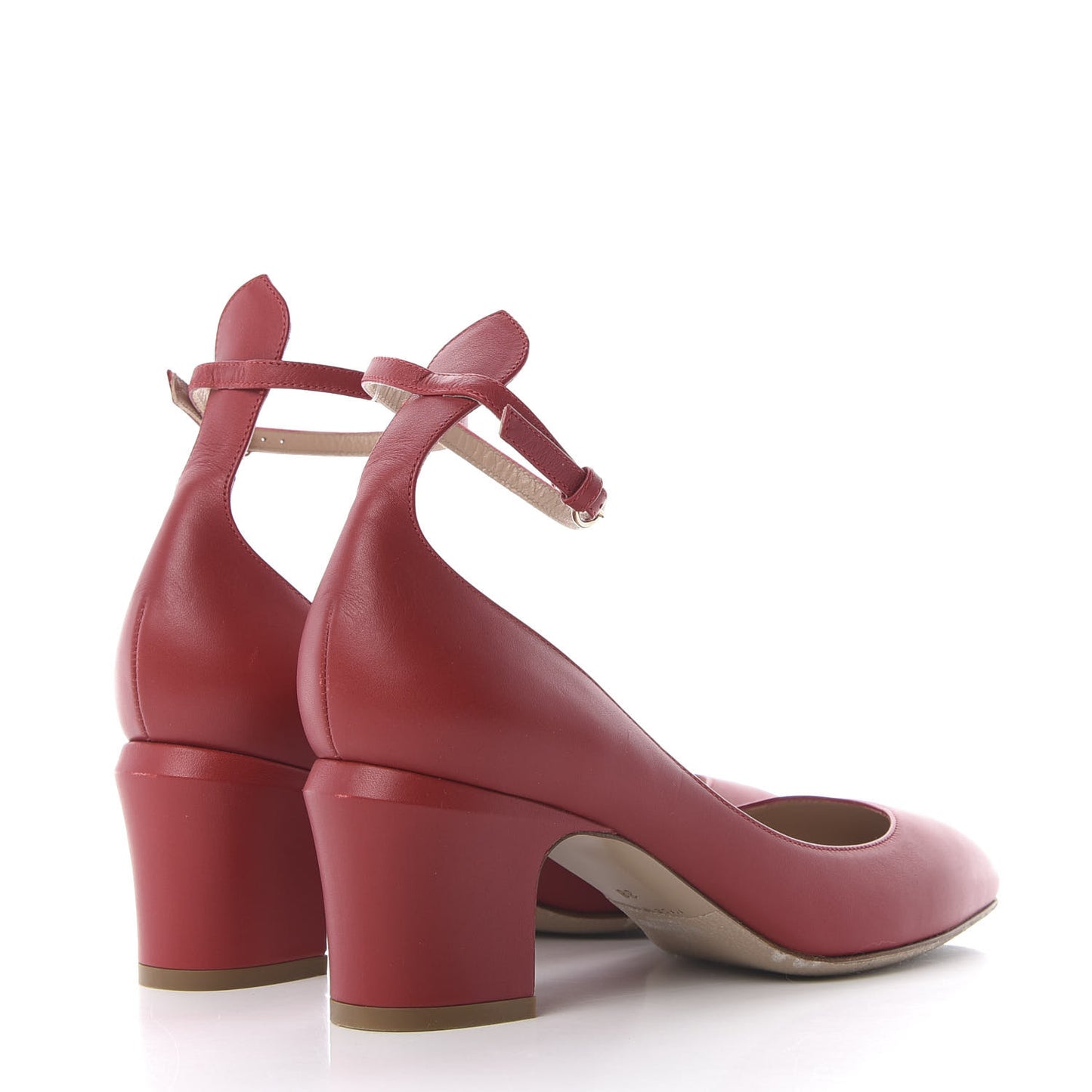 Calfskin Tan-Go Mary Jane 60mm Pumps 38 Red
