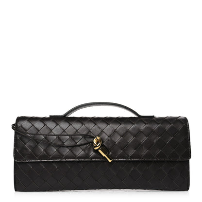 Bottega Veneta Nappa Intrecciato Long Andiamo Top Handle Clutch Fondant 1 of 8