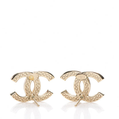 Chanel Crystal CC Earrings Gold 3 of 5