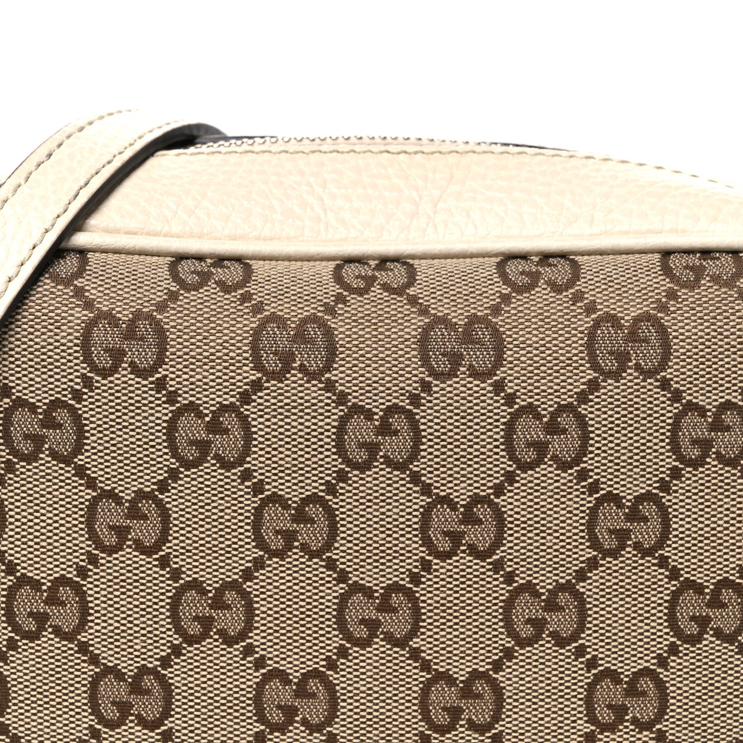 Gucci Monogram Dollar Calfskin Mini Bree Messenger Bag Beige Ebony Avoire 7 of 9