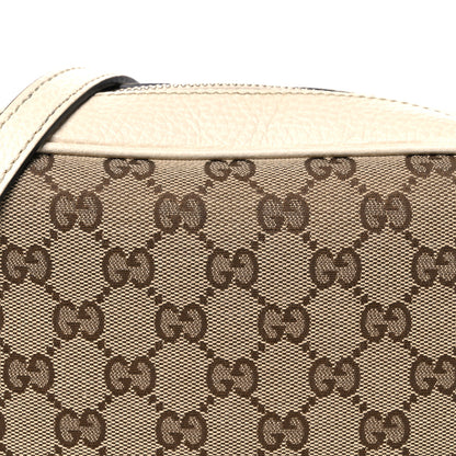 Gucci Monogram Dollar Calfskin Mini Bree Messenger Bag Beige Ebony Avoire 7 of 9