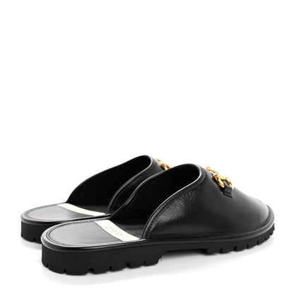 Gucci Goatskin Mens Horsebit Lug Sole Slippers 9 Black 5 of 11