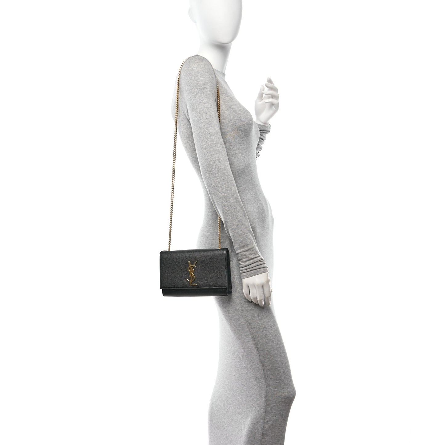 Grain De Poudre Small Monogram Kate Satchel Black