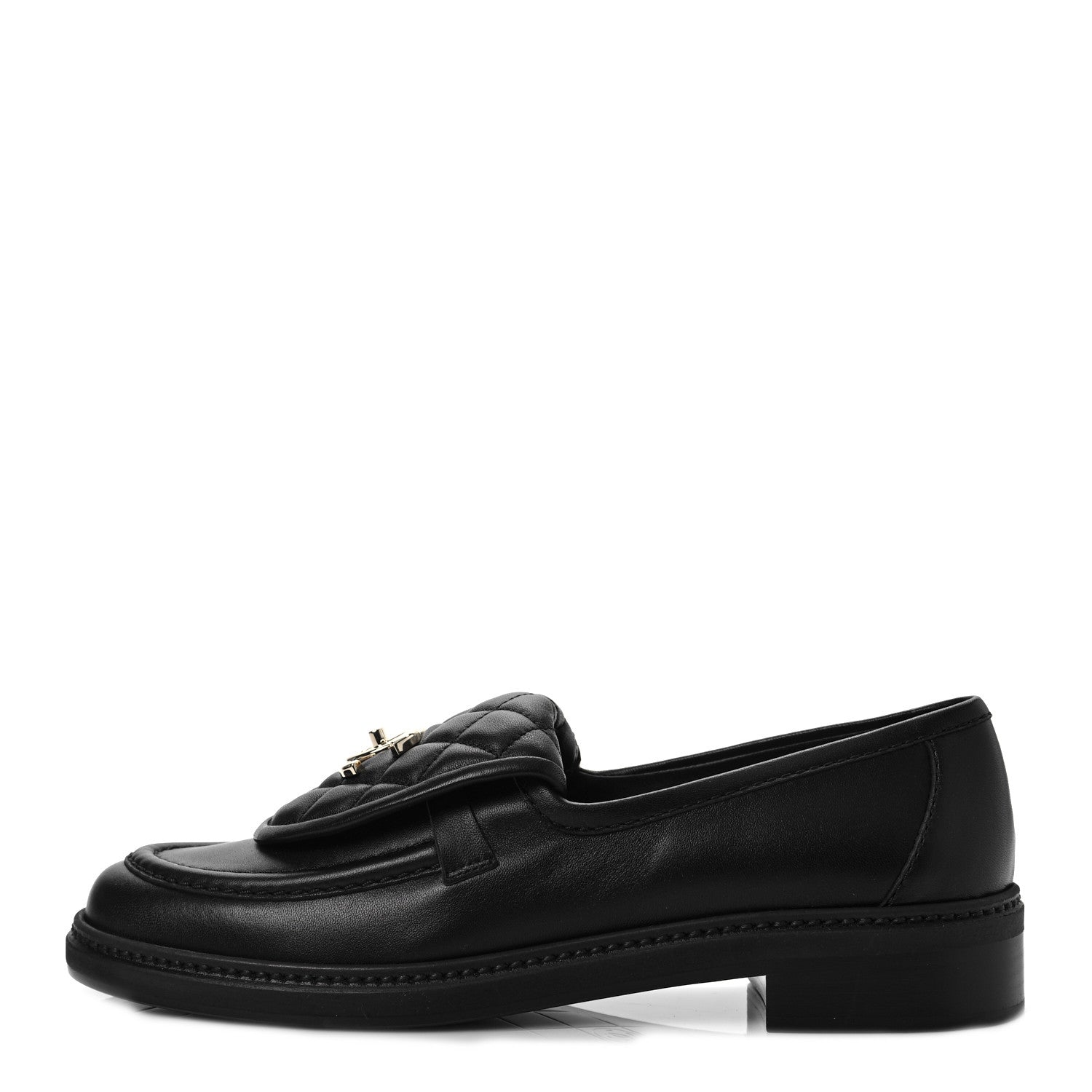 Chanel Lambskin Quilted CC Turnlock Loafers 39 Black 1 of 7