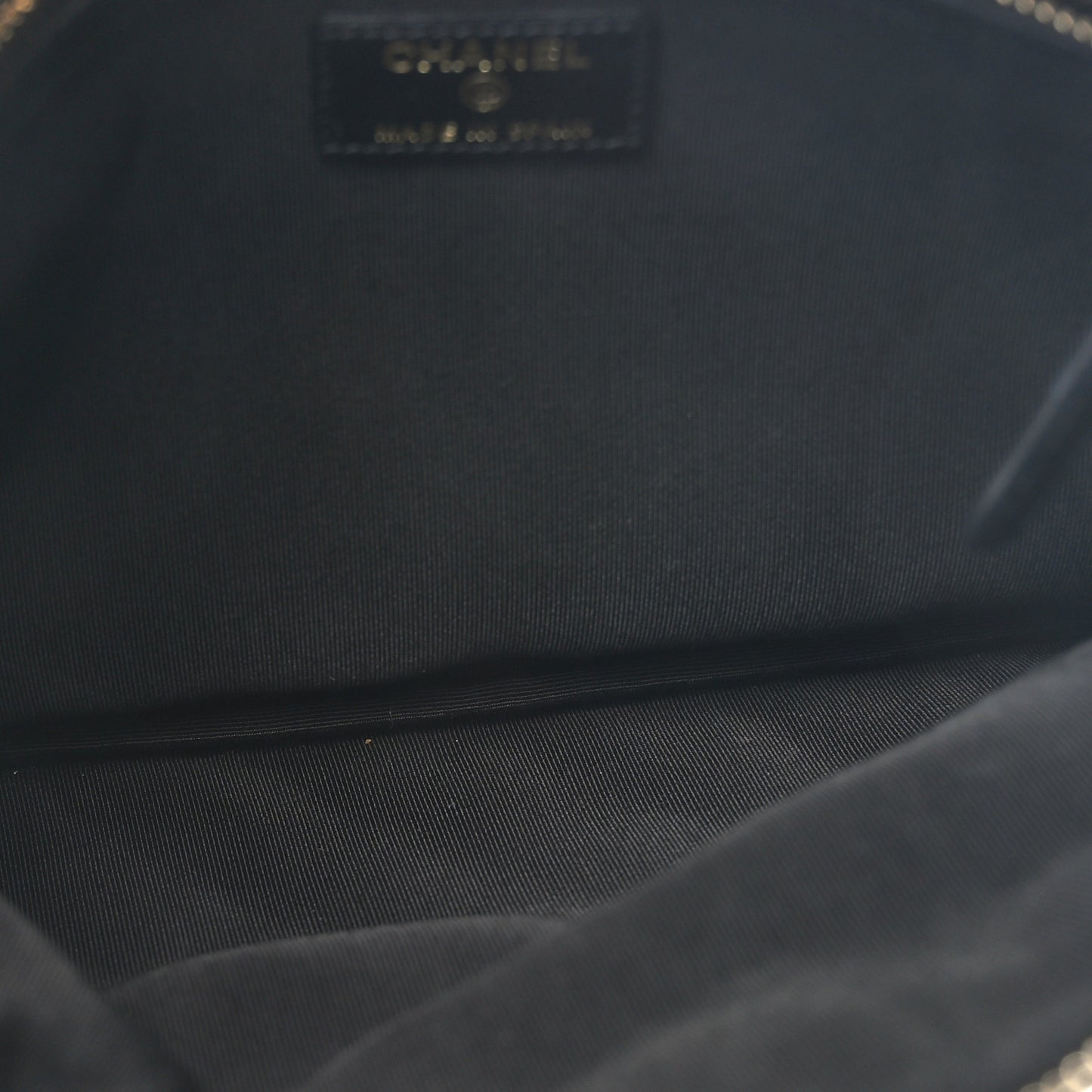 Caviar Quilted Medium Boy Cosmetic Case Black