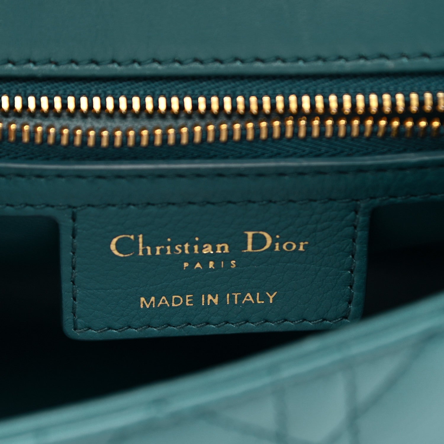 Christian Dior Lambskin Cannage Small Caro Bag Deep Ocean 6 of 14