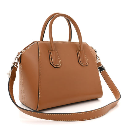 Givenchy Calfskin Contrast Topstitch Small Antigona Cognac 3 of 19