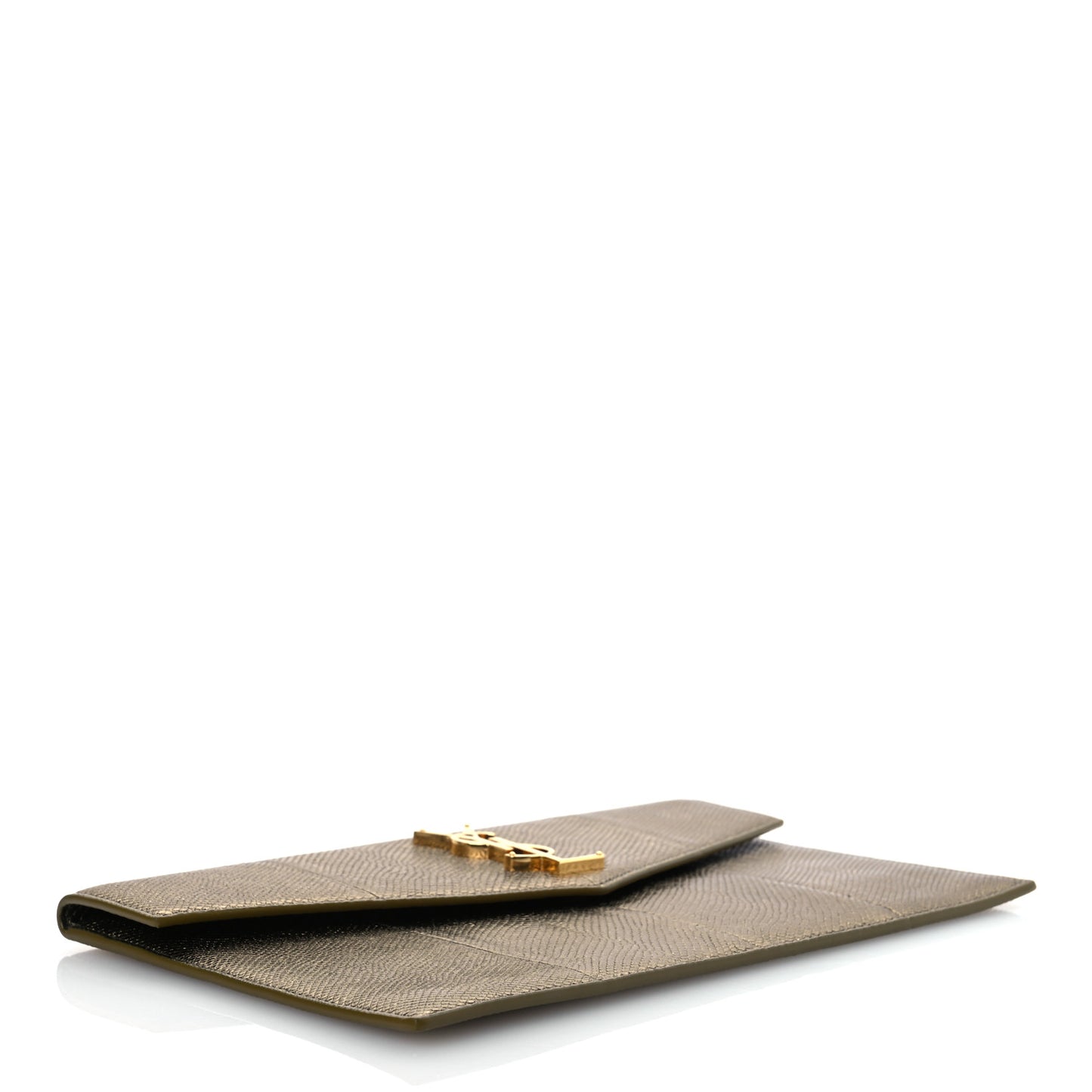 Metallic Karung Uptown Monogram Pouch  Gold Military
