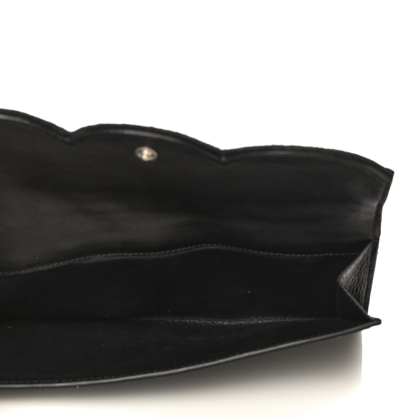 Nappa Intrecciato Embroidered Lace Continental Flap Wallet Black