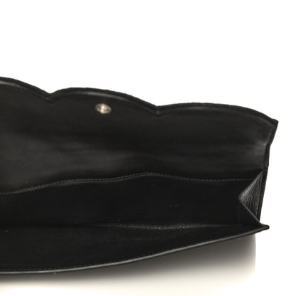 Bottega Veneta Nappa Intrecciato Embroidered Lace Continental Flap Wallet Black 9 of 20