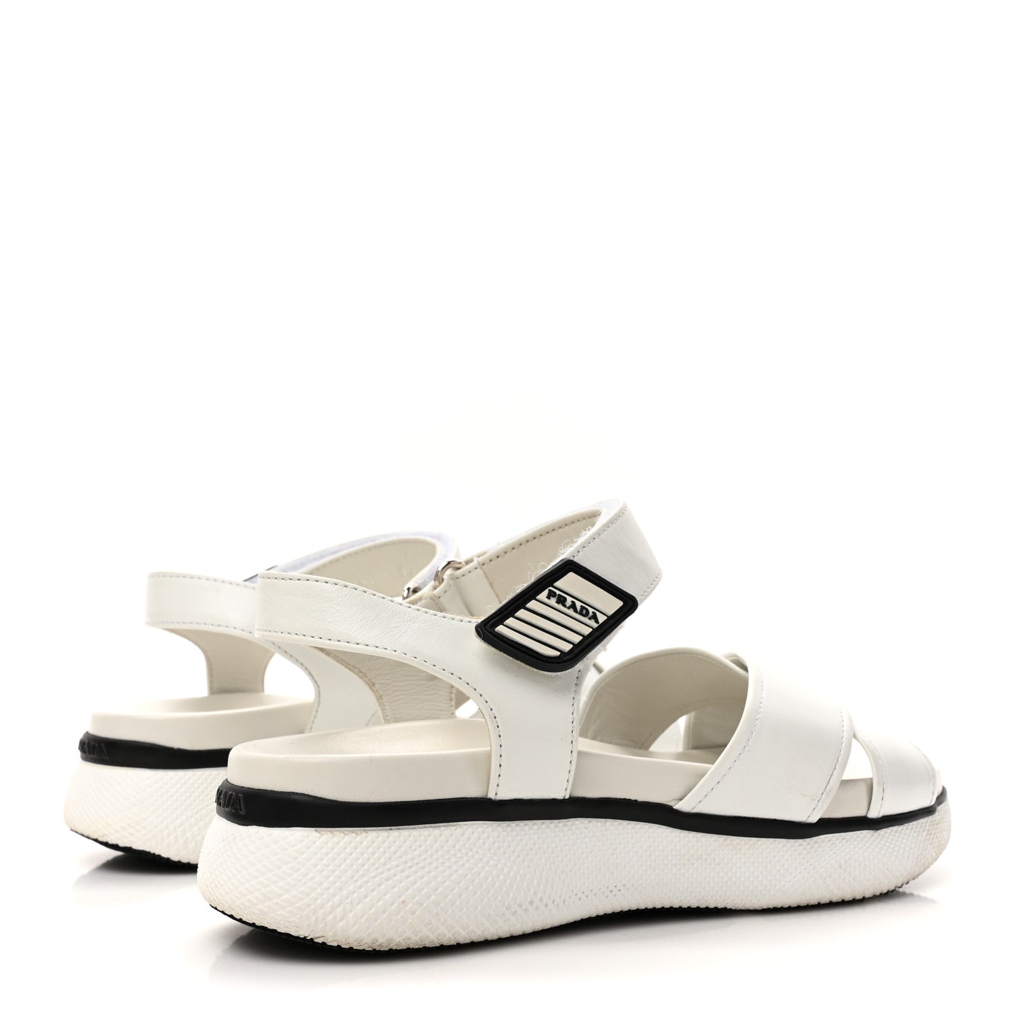 Calfskin Velcro Womens 50mm Sandals 37 White