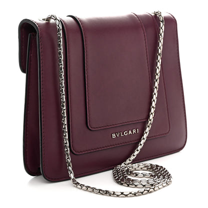 Bulgari Calfskin Small Serpenti Forever Snake Strap Crossbody Bag Purple 4 of 14