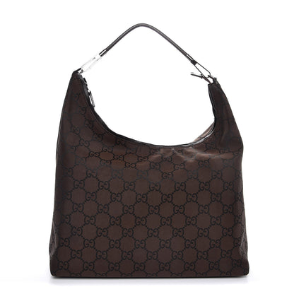 Gucci Nylon Monogram Hobo Dark Brown 1 of 7