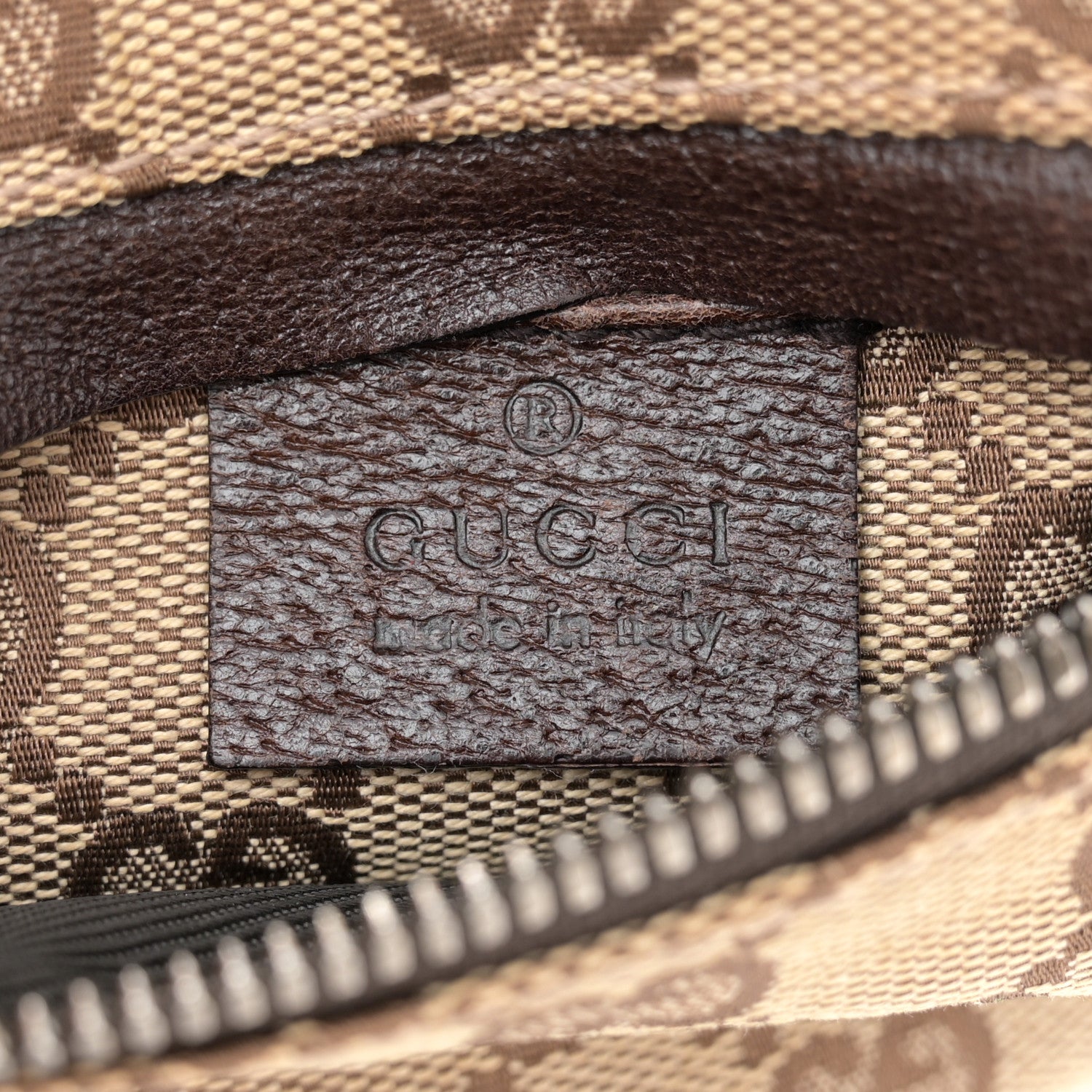 Gucci GG Monogram Double Pocket Belt Bag Dark Brown 7 of 13