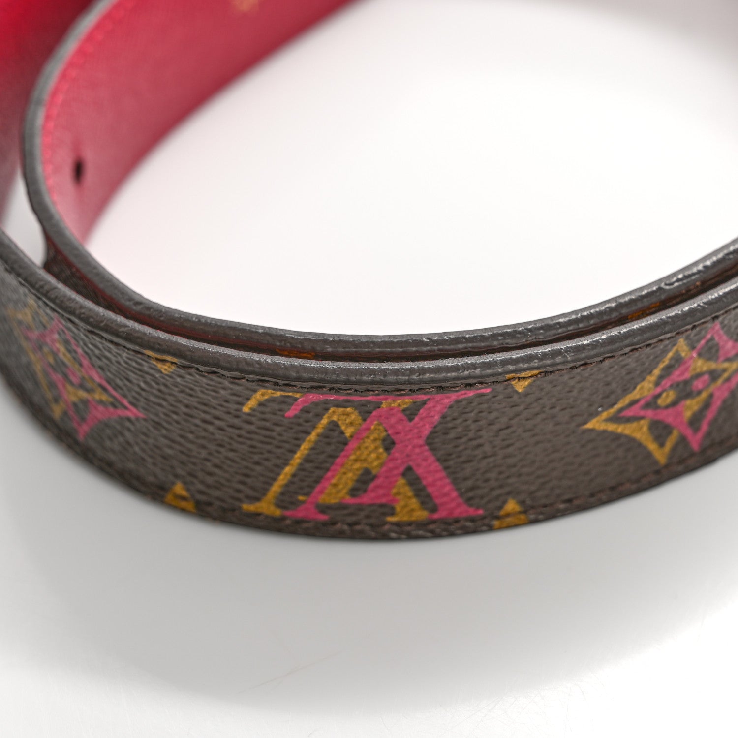 Louis Vuitton Monogram 30mm LV Initiales Reversible Belt 85 34 Fuchsia 9 of 9