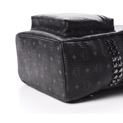 MCM Visetos Medium Side Studs Stark Backpack Black 7 of 9