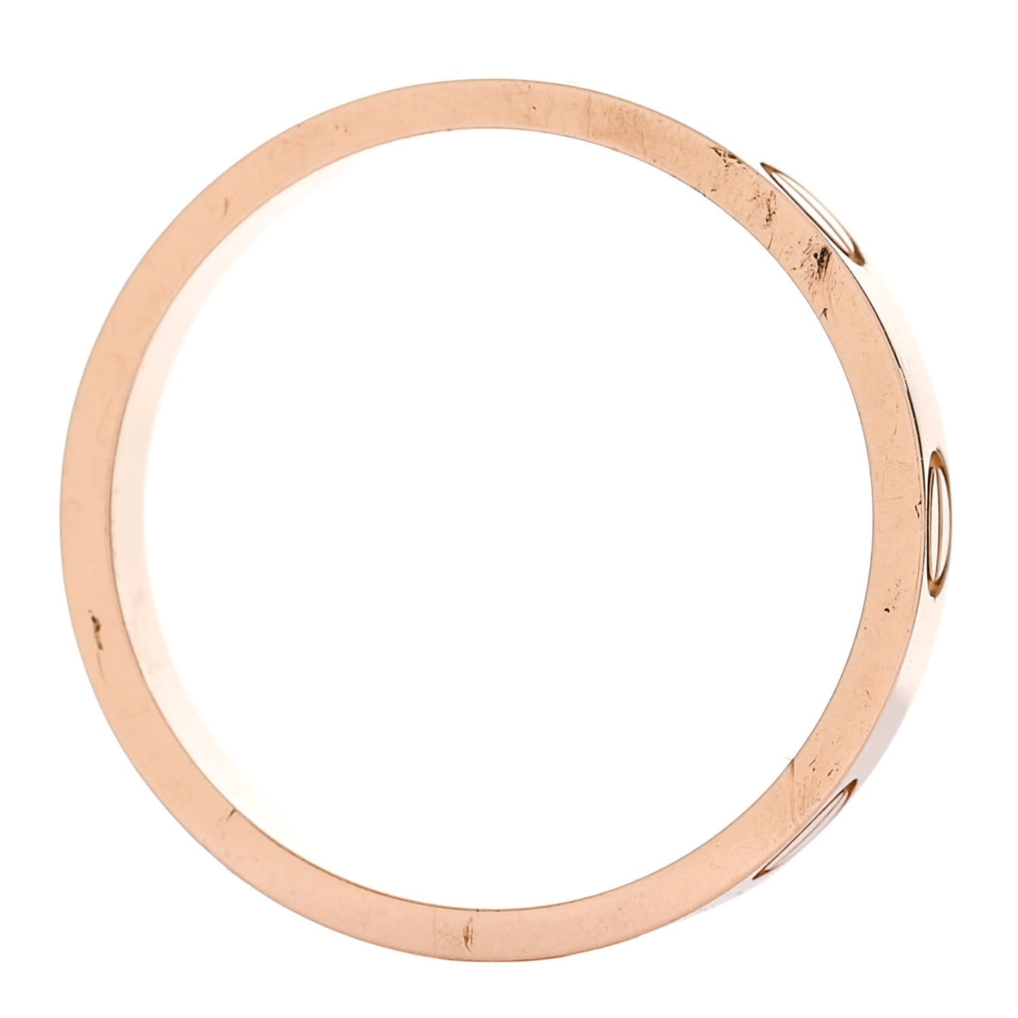 18K Pink Gold 3.5mm LOVE Wedding Band Ring 48 4.5