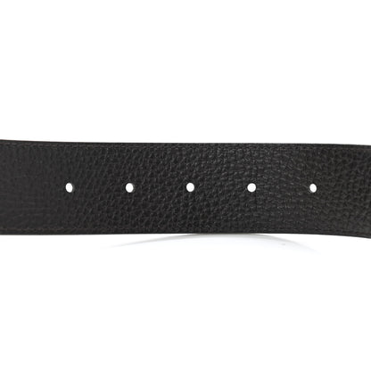 Gucci Calfskin Double G Reversible Belt 80 32 Black Cocoa 7 of 7
